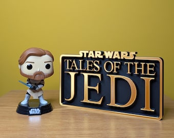 Tales of the Jedi Freestanding Sign - Star Wars - Display - Personalised Gift