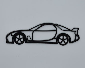 Mazda RX-7 Wall Racer! - 3D Printed - Wall Art - Gift