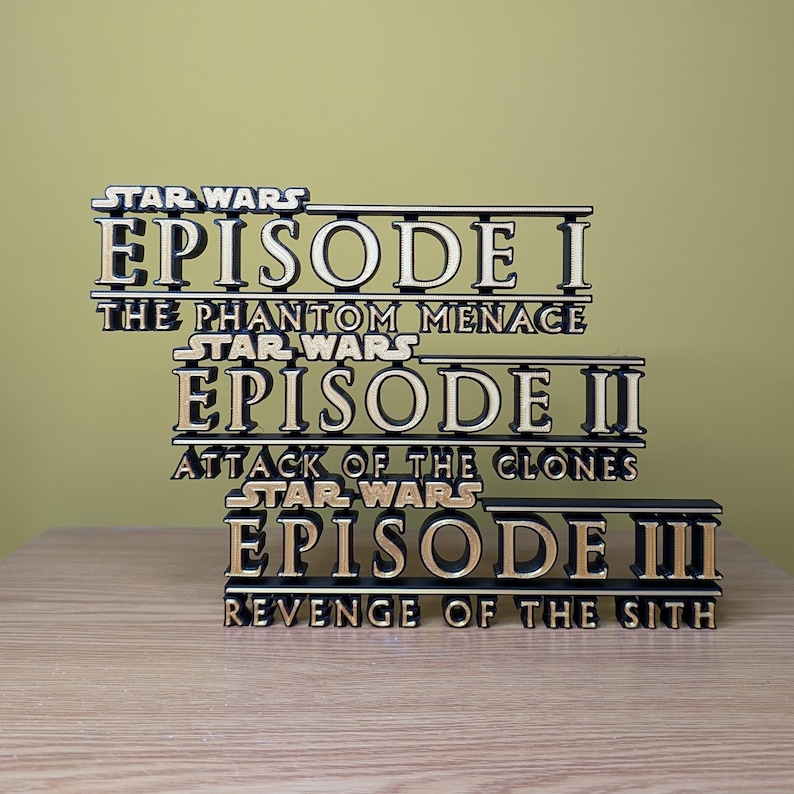 Star Wars Episode 1-3 Freestanding Signs - Personalised Gifts image 2