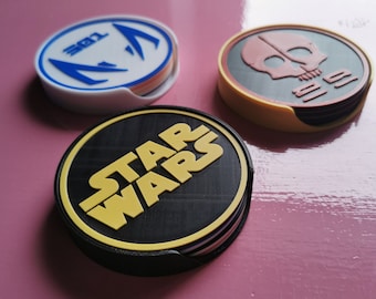 Star Wars Coasters - Set of 4 or Single - Multicolour - Various Designs