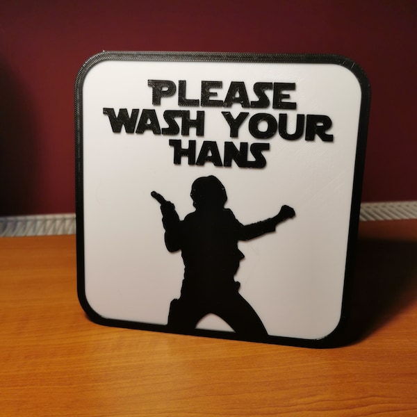 Please wash your Hans Comedy Toilet Sign - Humour - Man cave - Bathroom - Novelty