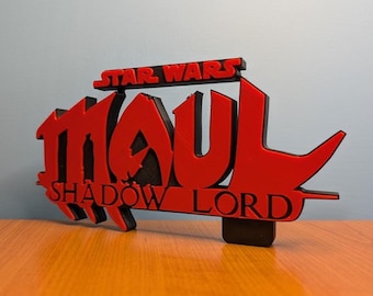 Maul Shadow Lord Freestanding Sign - Star Wars Art