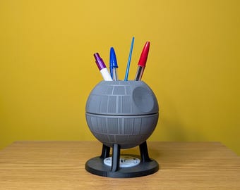 Death Star Themed Stationary Holder - Desk Accessory for Pens and Pencils