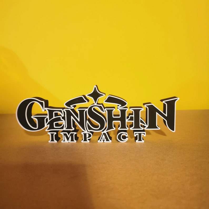 Genshin Impact Freestanding Sign - Collectible - 3D Printed image 2