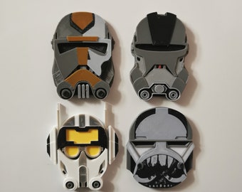 The Bad Batch Helmet Fridge Magnets: Star Wars Collectible Gift