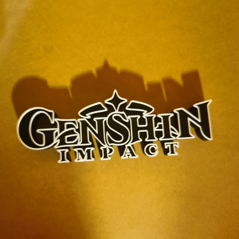 Genshin Impact Freestanding Sign - Collectible - 3D Printed image 4