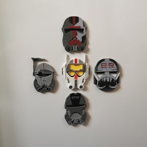The Bad Batch Helmet Fridge Magnets - Star Wars Collectible