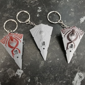 Thrawn ISD Chimaera Model Keyring - Ahsoka - Empire - Star Wars - Chiss