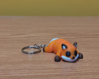 3D Printed Fox Keyring – Fidget Toy