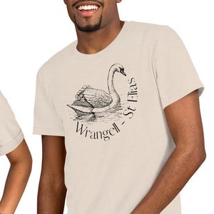 Wrangell - St Elias Trumpeter Swan  - Short-Sleeve Unisex T-Shirt - Multiple Colors Available