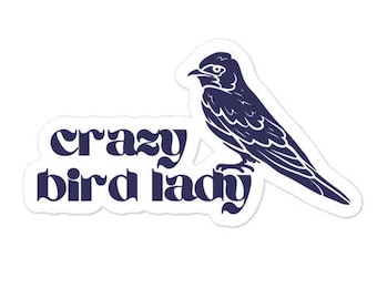 Crazy Bird Lady purple martin decal