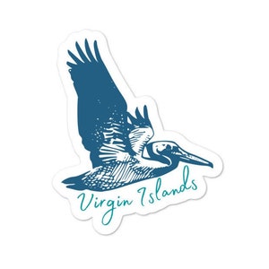 Virgin Islands Brown Pelican Decal - National Park sticker