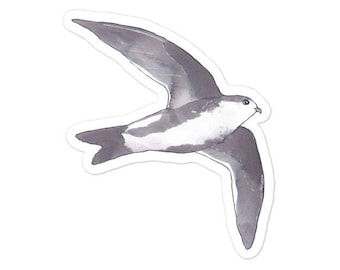 White-throated Swift Sticker: Watercolor Bird Art Decal