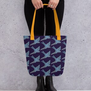 Purple Martin pattern Tote bag