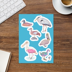 Waterbirds Sticker sheet 5.8x8.2&quot;