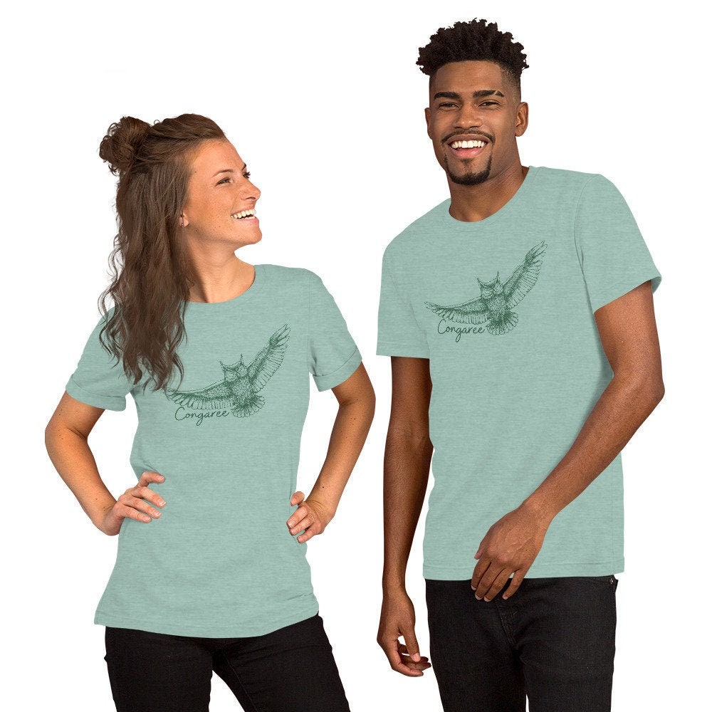 Congaree Owl - Short-Sleeve Unisex T-Shirt - Multiple Colors Available