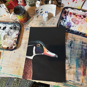 Custom physical watercolor pet or wild bird portrait - multiple sizes - hand painted - computers NEVER involved in process - art commission