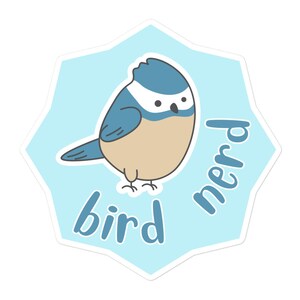 Naklejka dekoracyjna Bird Nerd, słodka miłośniczka ptaków