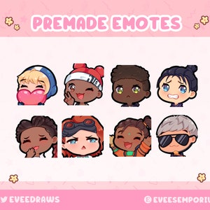 Cute Apex Legends emotes / Emojis For twitch streamers, youtubers, discord- instant digital download, Wraith, loba, lifeline, wattson emotes