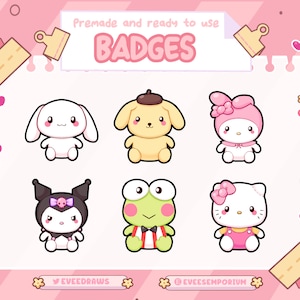 Cute plush aesthetic sub badges / bit badges For twitch streamers, youtubers, discord - instant digital download, cute twitch badges