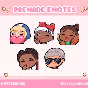 Cute Apex Legends emotes / Emojis For twitch streamers, youtubers, discord- instant digital download, Wraith, loba, lifeline, wattson emotes