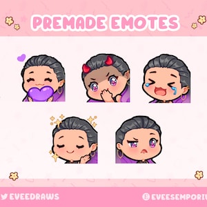 Słodkie emotikony Reyny / Emojis Dla streamerów Twitch, YouTuberów, Discord - natychmiastowe pobieranie cyfrowe, słodkie emotikony Valorant