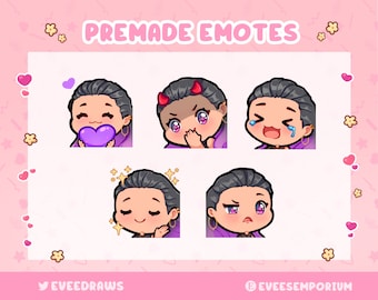 Cute Reyna emotes / Emojis For twitch streamers, youtubers, discord - instant digital download, cute valorant emotes