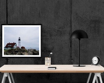 Faro di Portland Head, Portland, Maine, Cape Elizabeth, Fotografia, Costa orientale, Atlantico