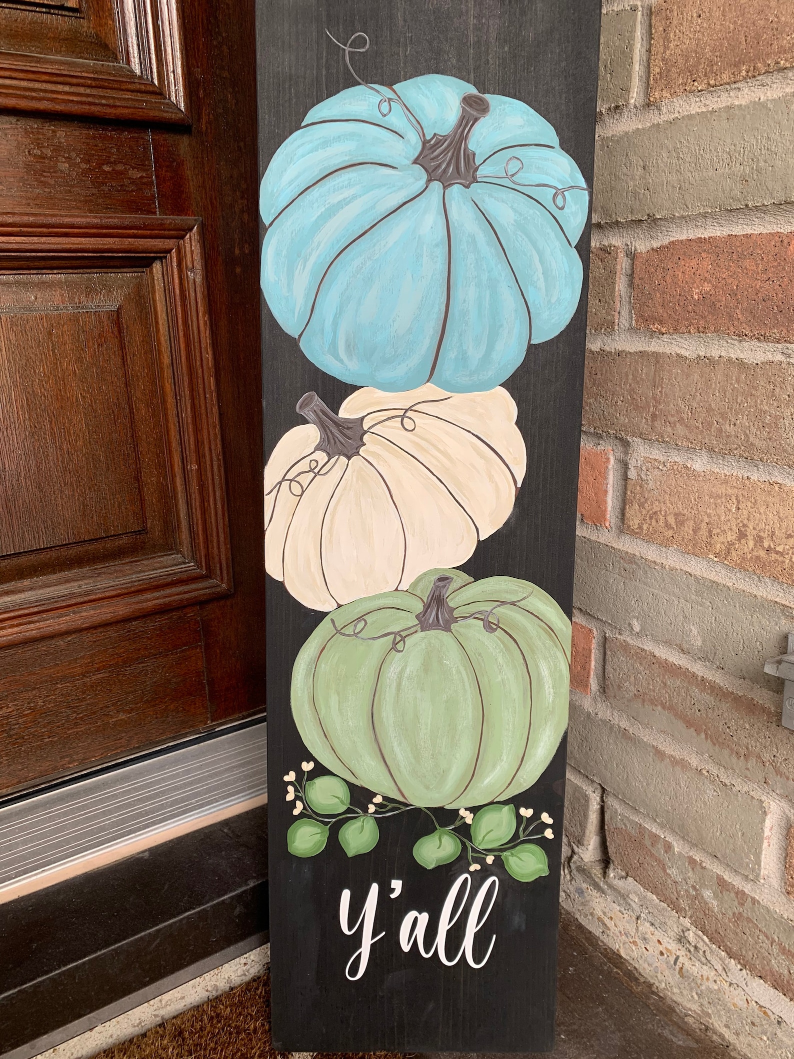 Fall Porch Leaner Happy Fall Yall Farmhouse Style Etsy