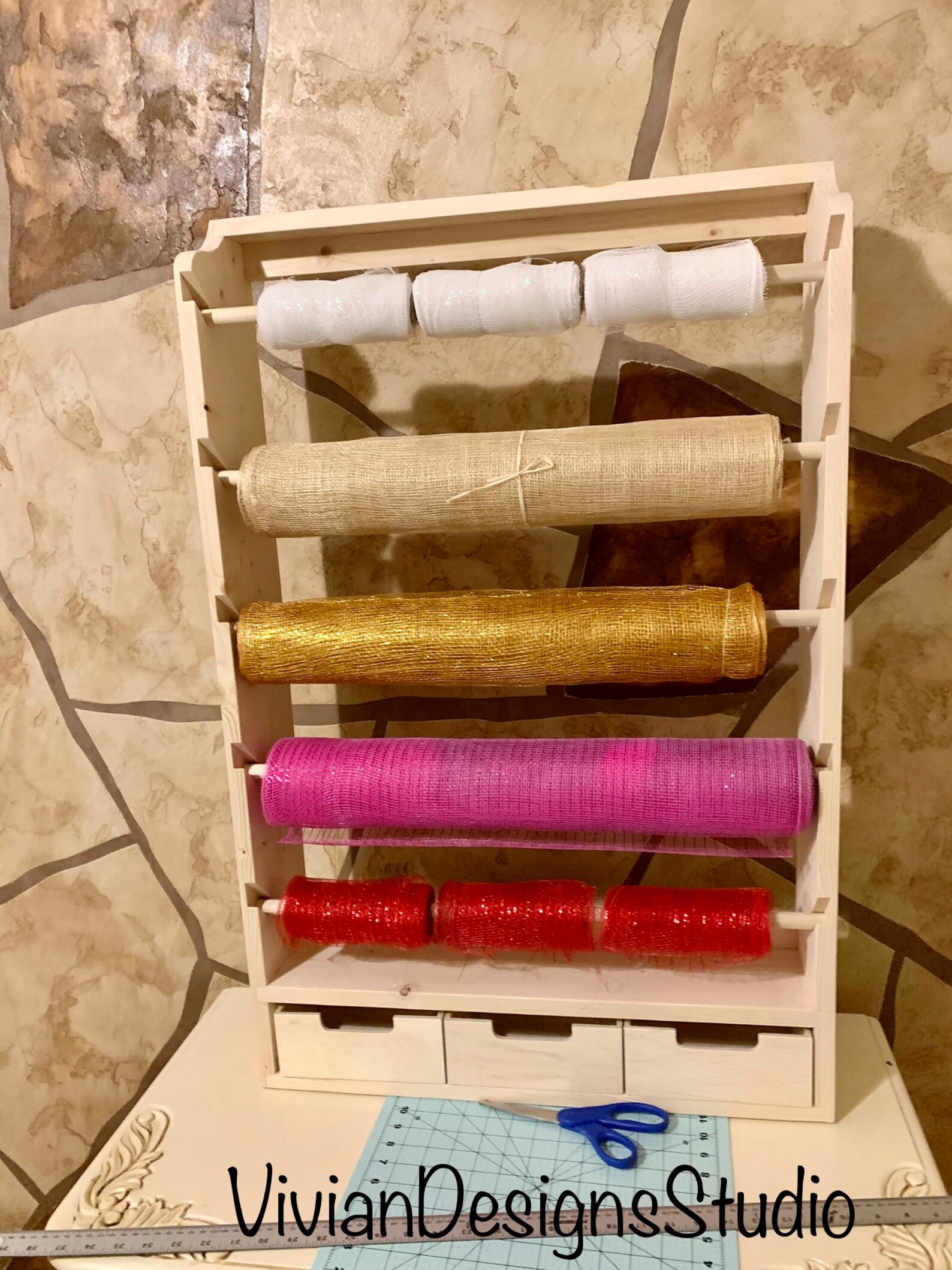 Ribbon Holder Storage Rack Wire Organizer Vinyl storage. Etsy