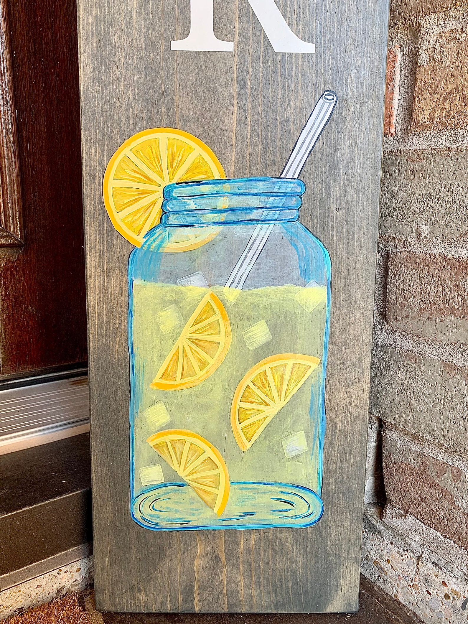 Hello Summer Lemonade Porch Leaner summer Sign summer Porch Etsy