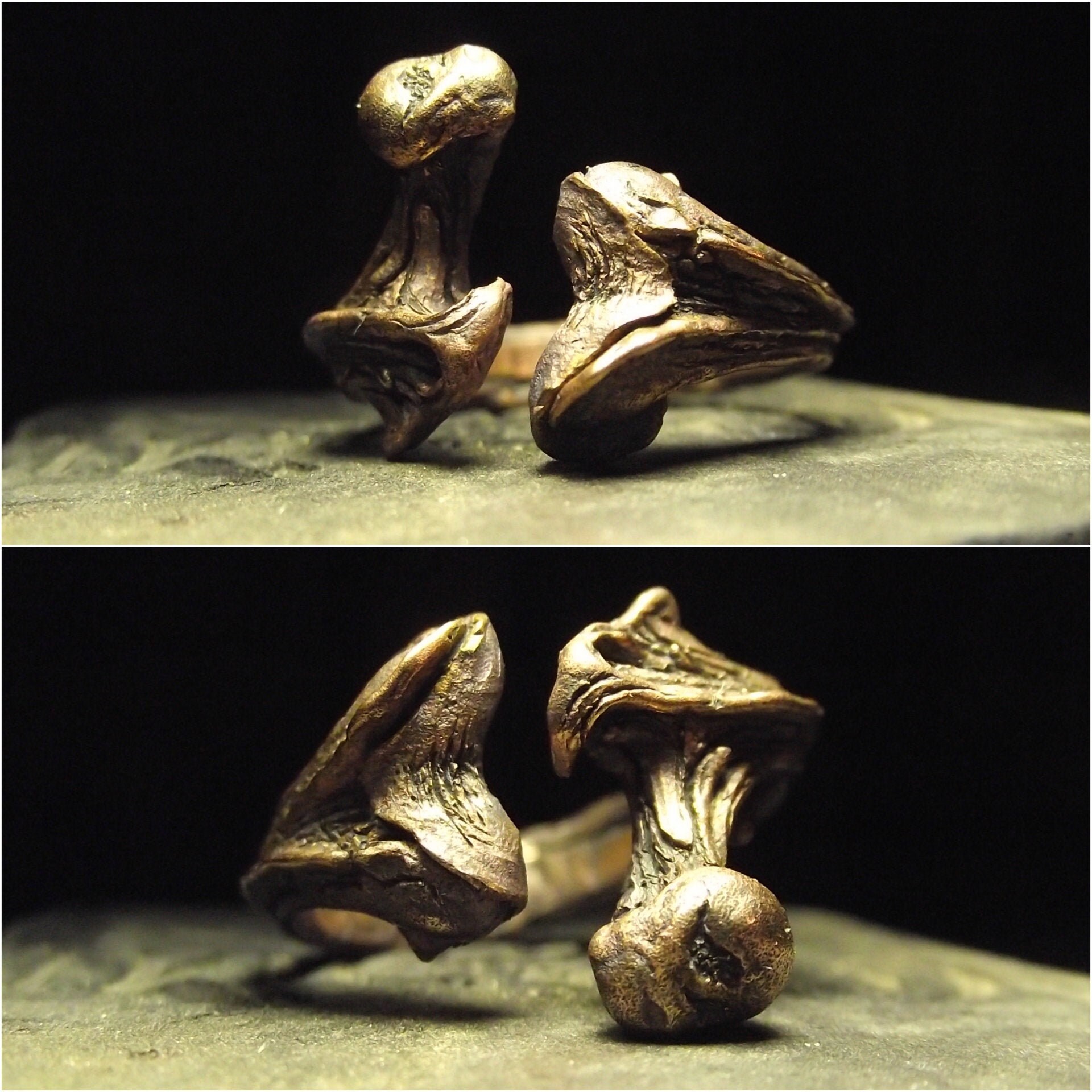 Bronze Human bone ring anatomy jewelry Etsy