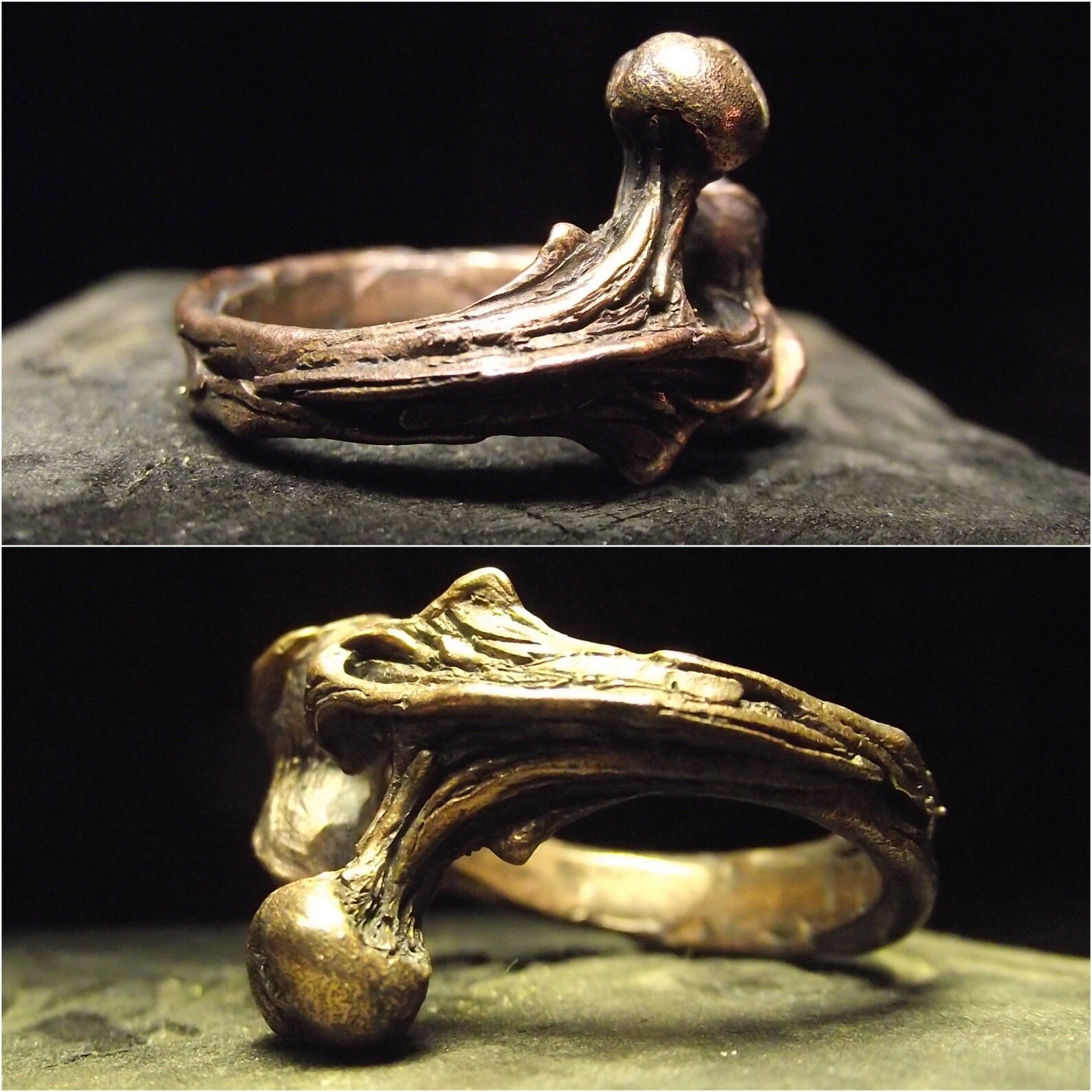 Bronze Human bone ring anatomy jewelry Etsy