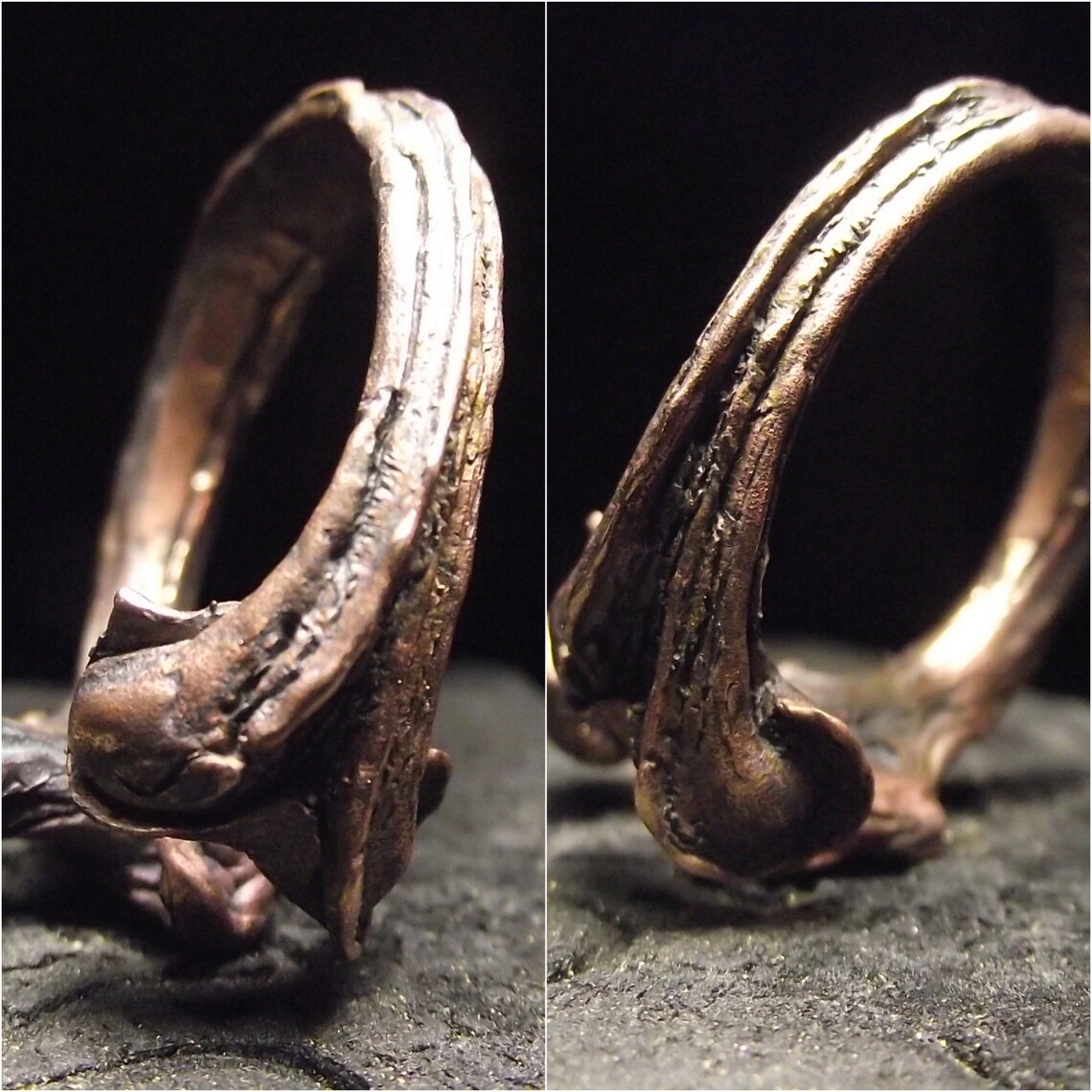 Bronze Human bone ring anatomy jewelry Etsy