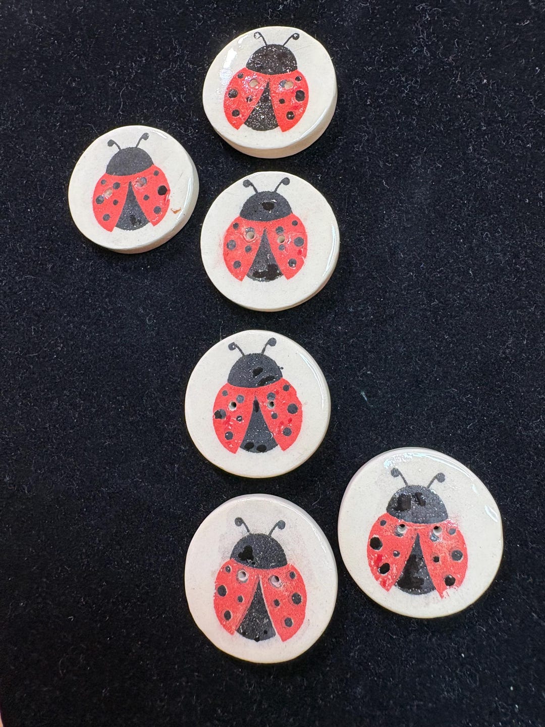 Ladybug Buttons - Etsy
