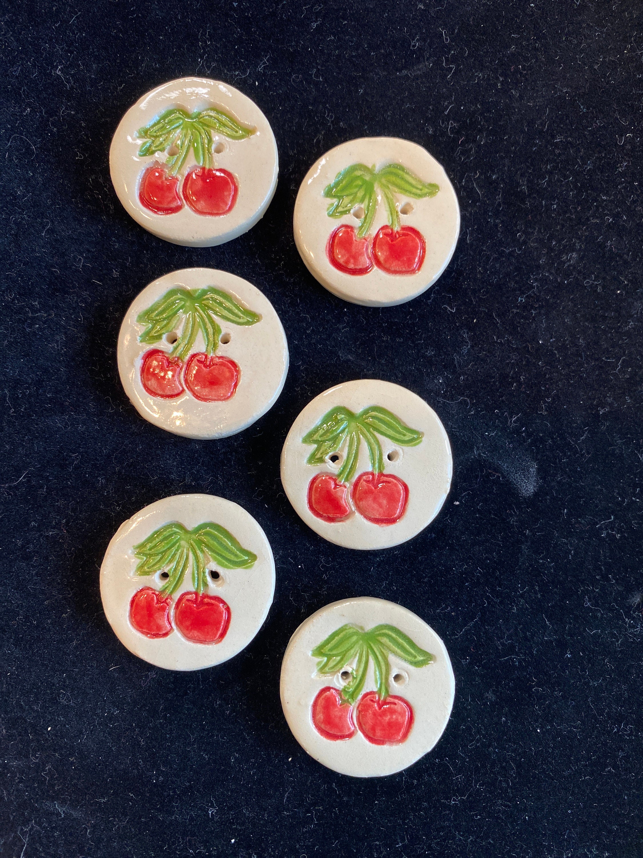 Cherry Buttons - Etsy