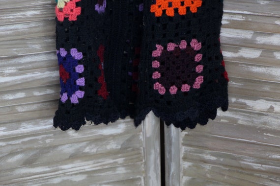 Vtg Bohemian Style Crochet Maxi Skirt with Suspen… - image 9
