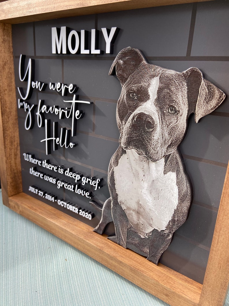 Personalized Pet Memorial Plaque/Sign 3D Lettering Custom Etsy