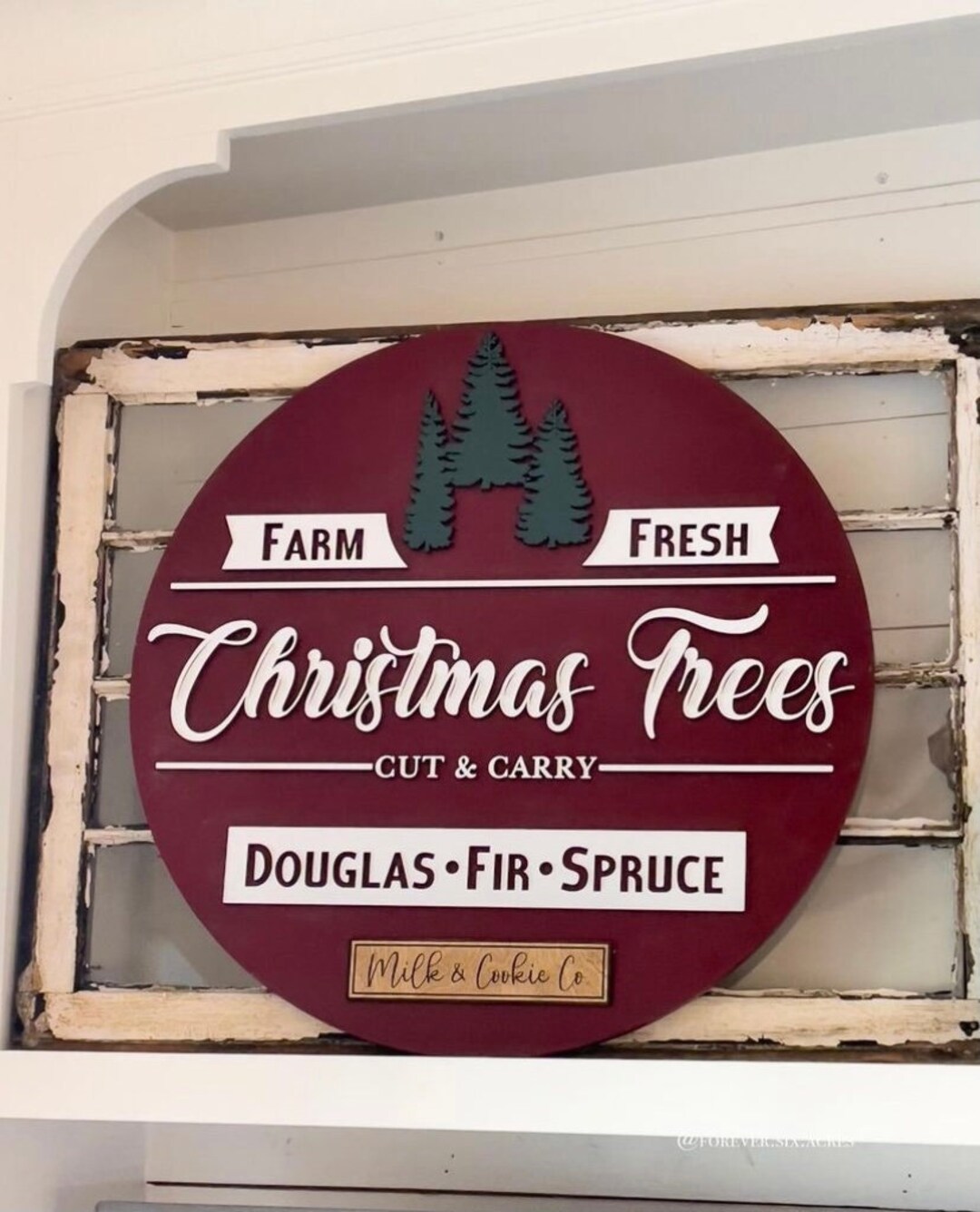 Christmas Tree Chalkboard Sign, 3D Letter, Cut &amp; Carry Douglas Fir ...