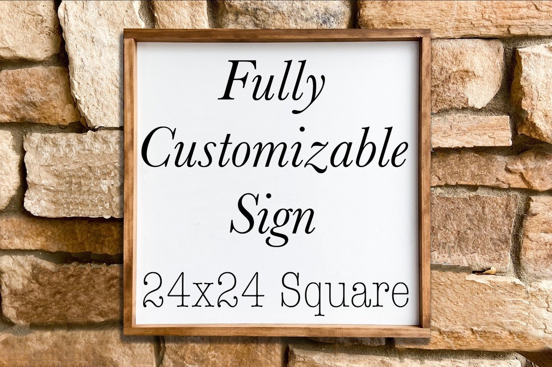 Custom 24x24 Square Sign: Personalized Wording & Design - Etsy