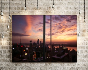 City Sunset Photography, Printable Wall Art, NYC Photography, Downloadable Art, New York City Photography, Sunset Photography