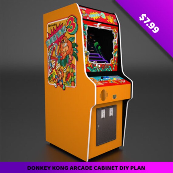 Donkey Kong 3 Arcade Cabinet Diy Plan Fast Delivery Etsy