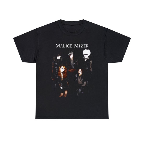 Malice Mizer Visual Kei Schwarz Fotoshooting Unisex Schwere Baumwolle T-Shirt