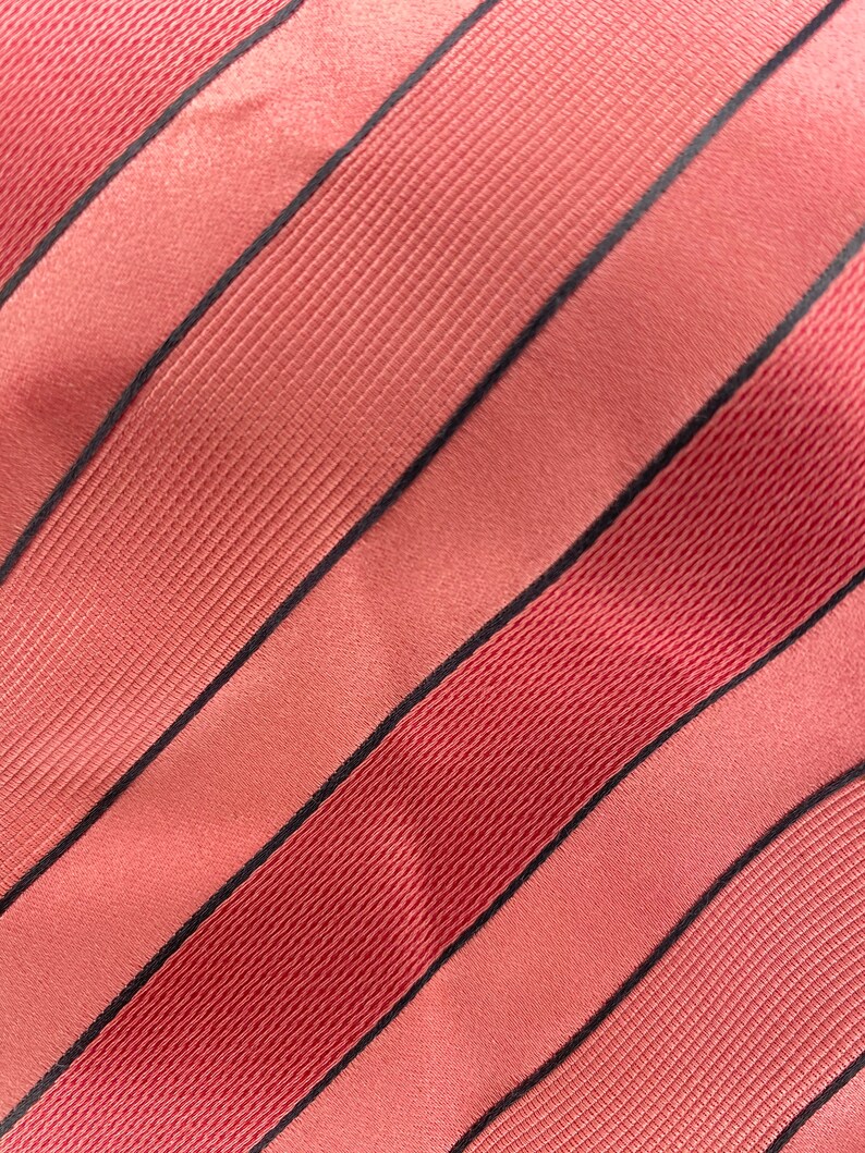 Mens Tie Classic Ties Pure Silk Necktie Profumo Red Striped Vintage Necktie