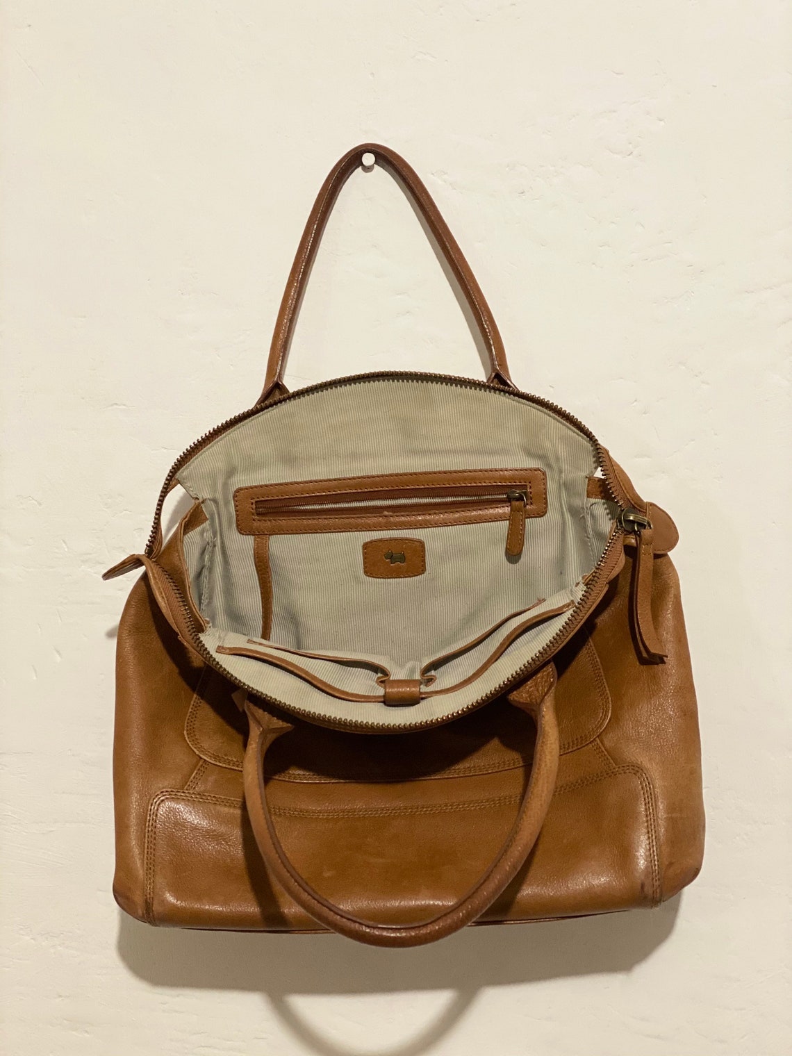 Radley Bag Brown Leather Padley messenger bag Vintage Etsy