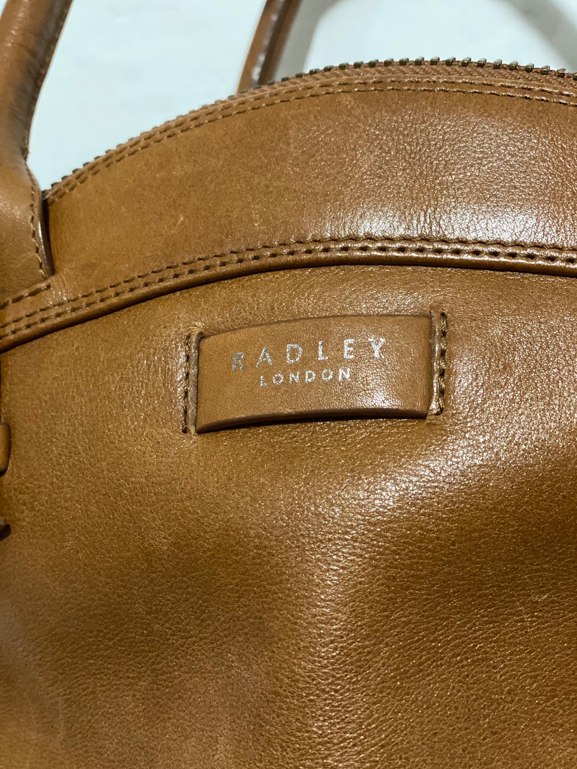 Radley Bag Brown Leather Padley messenger bag Vintage Etsy