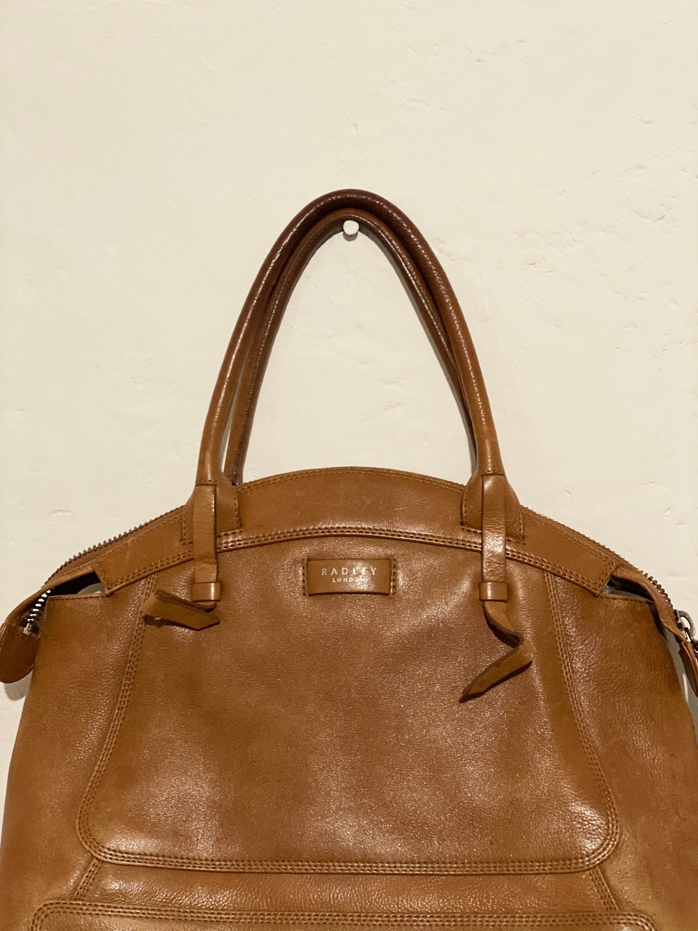 Radley Bag Brown Leather Padley messenger bag Vintage Etsy