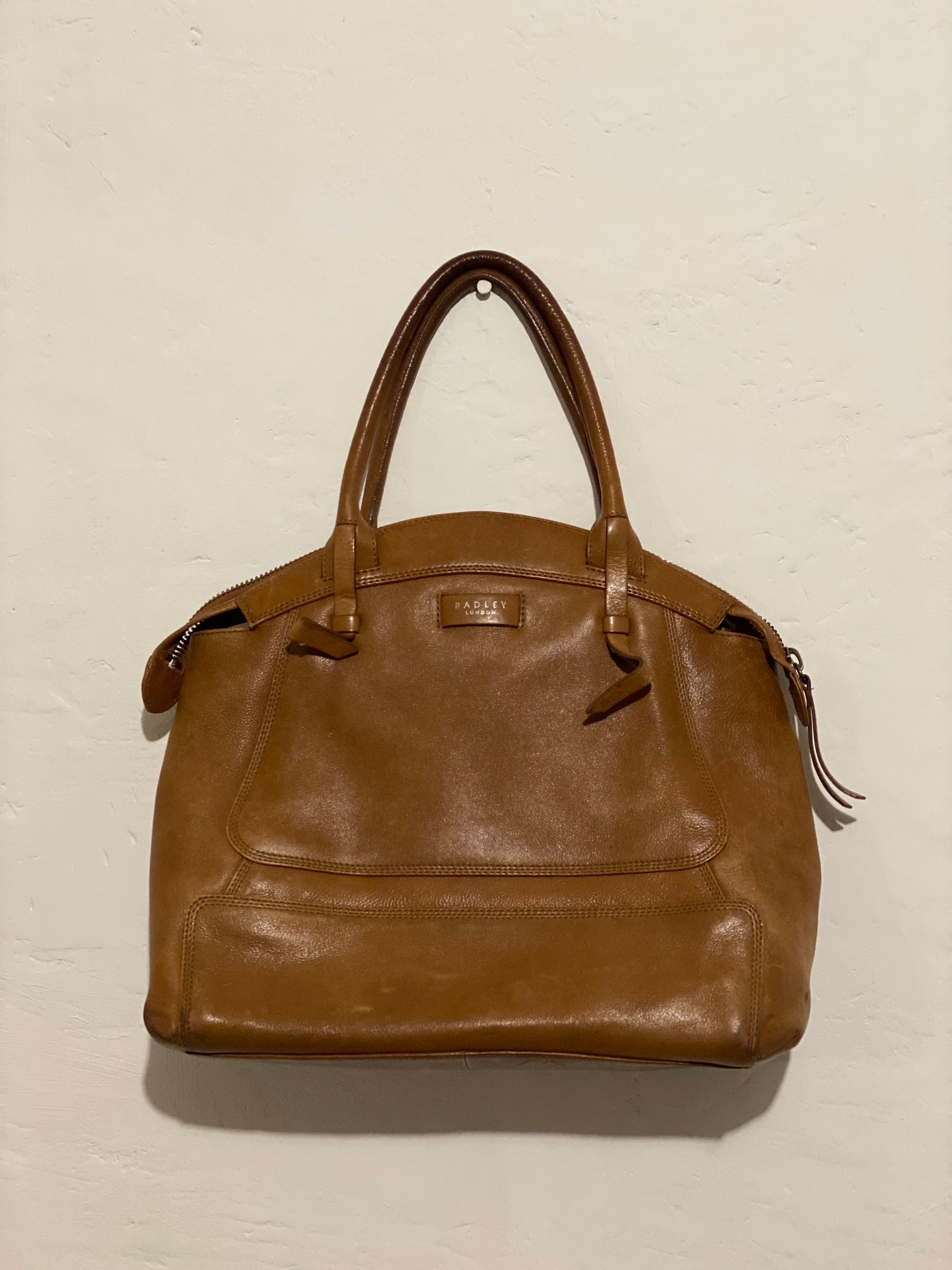 Radley Bag Brown Leather Padley messenger bag Vintage | Etsy
