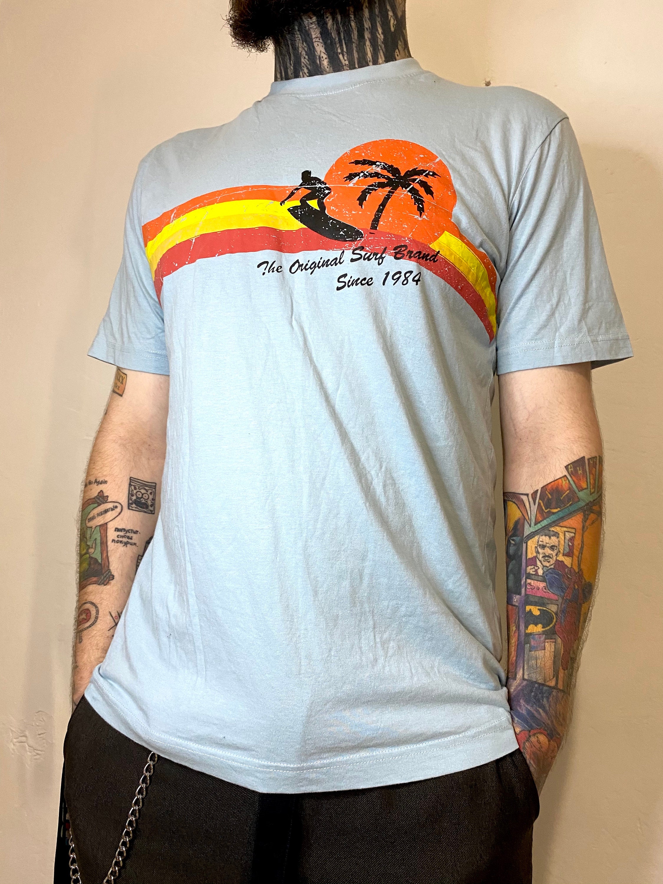 Blaues Herren Surf TShirt Original Surf Brand Used. Co Etsy