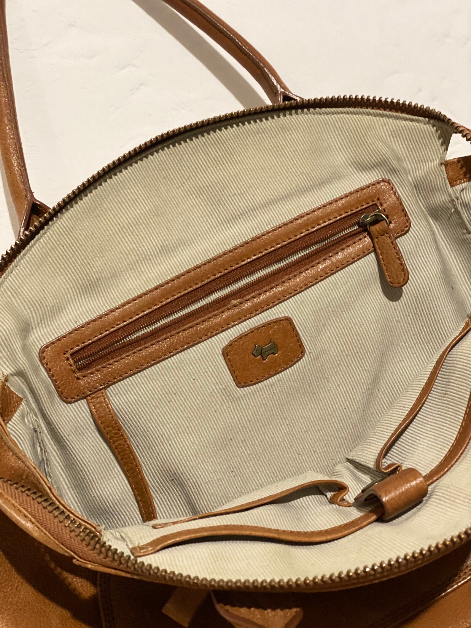 Radley Bag Brown Leather Padley messenger bag Vintage Etsy